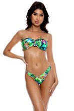 LULI'S SELVA - Braided Bandeau Top & High Leg Brazilian Bottom • Multicolor
