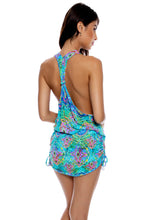 OCEAN BREEZE - T Back Mini Dress • Aqua
