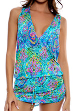 OCEAN BREEZE - T Back Mini Dress • Aqua