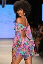 JUNGLE FEVER - Long Sleeve Cut Out Short Dress • Multicolor Runway