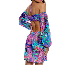 JUNGLE FEVER - Long Sleeve Cut Out Short Dress