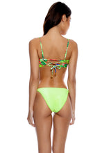 LULI TROPICS - Front Tie Cut Out Bandeau Top & Seamless Full Tie Side Bottom • Multicolor