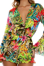 LUSH HORIZONS - Bell Sleeve Romper • Multicolor
