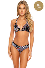 NIGHT GLAM - Triangle Halter Top & Seamless Full Ruched Back Bottom • Multicolor