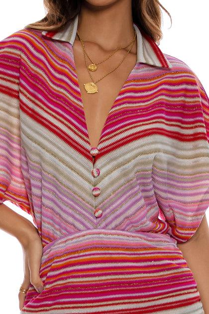 READY TO WEAR - Mini Dress • Multi Pink