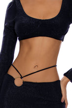 READY TO WEAR - Crop Top & Flare Pant • Black