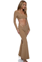 READY TO WEAR - Crop Top & Flare Pant • Brown