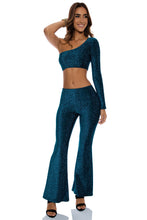 READY TO WEAR - Crop Top & Flare Pant • Deep Teal