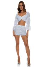 READY TO WEAR - Crop Top & Shorts • White
