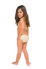 RAYITO DE SOL - Fringe Triangle Top Ruched Back Bikini • Gold Rush