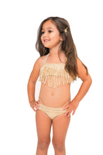 RAYITO DE SOL - Fringe Bandeau Top Bikini • Gold Rush