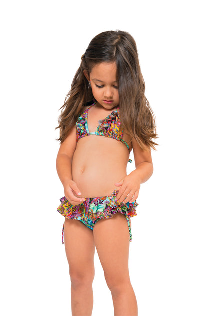 TORNASOL - Ruffled Triangle Top Bikini • Multicolor