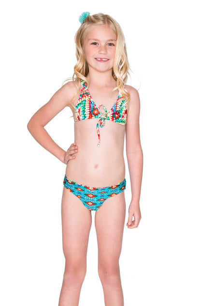 WILD HEART - Criss Cross Back Halter Top Bikini • Multicolor