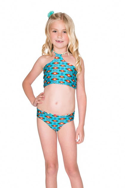 WILD HEART - Reversible Tankini Side Tab Bikini • Multicolor