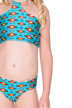 WILD HEART - Reversible Tankini Side Tab Bikini • Multicolor