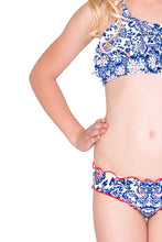 NAUGHTY GIRL - Ruffle Layered Top Ruched Back Bikini • Multicolor