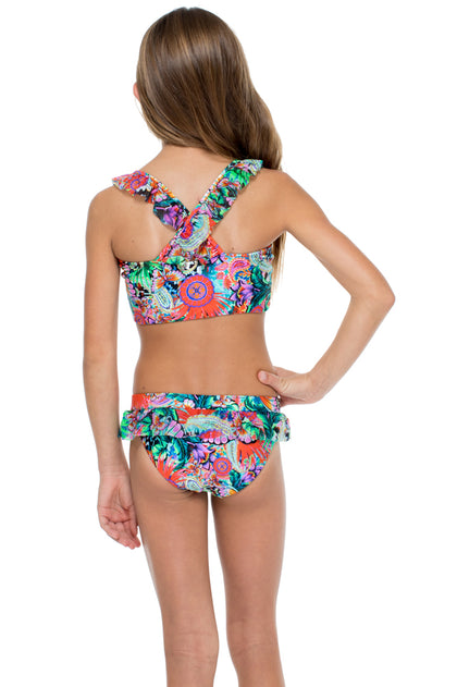 VIVA CUBA - Ruffle Tankini Bikini • Multicolor