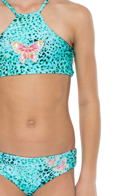 VIVA CUBA - Patch High Neck Bikini • Multicolor