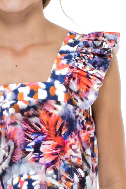 CIENFUEGOS - Ruffle Short Dress • Multicolor