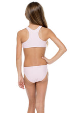 LA CORREDERA - Eyelets Lace Up High Neck Top Bikini • Niña