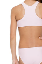 LA CORREDERA - Eyelets Lace Up High Neck Top Bikini • Niña